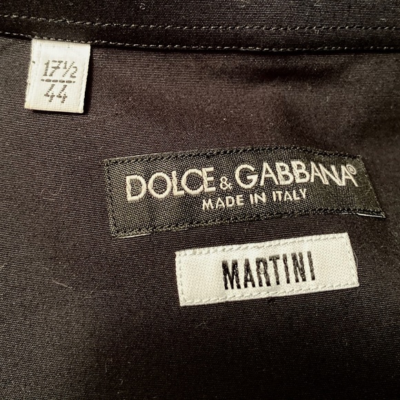 Men’s Black Dolce & Gabbana Shirt Size 17 1/2 44 - Picture 4 of 4